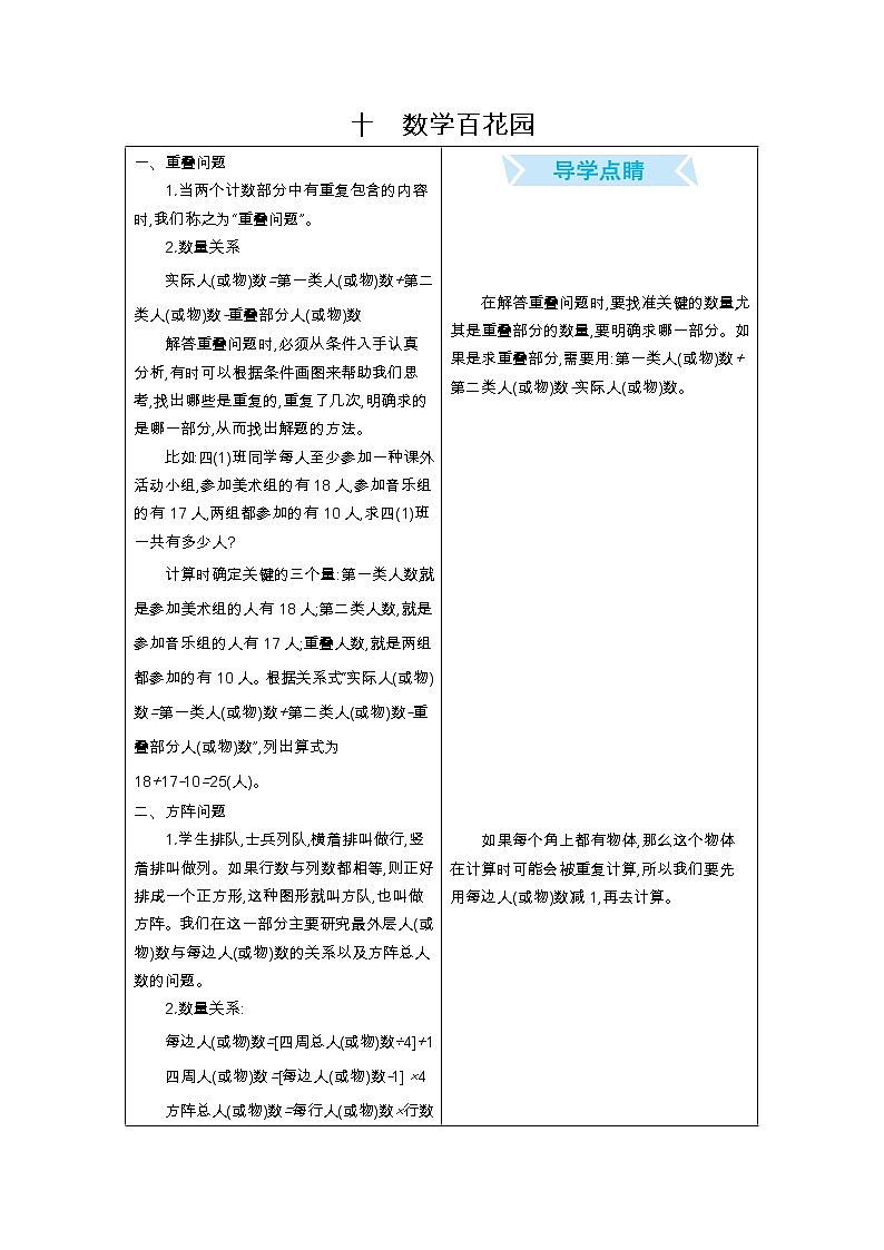 十　数学百花园  知识点01