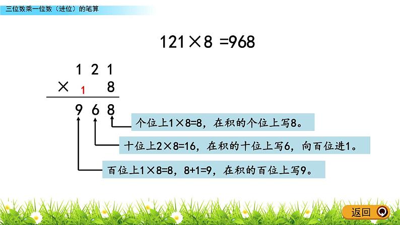 3.3 《三位数乘一位数（进位）的笔算》课件06