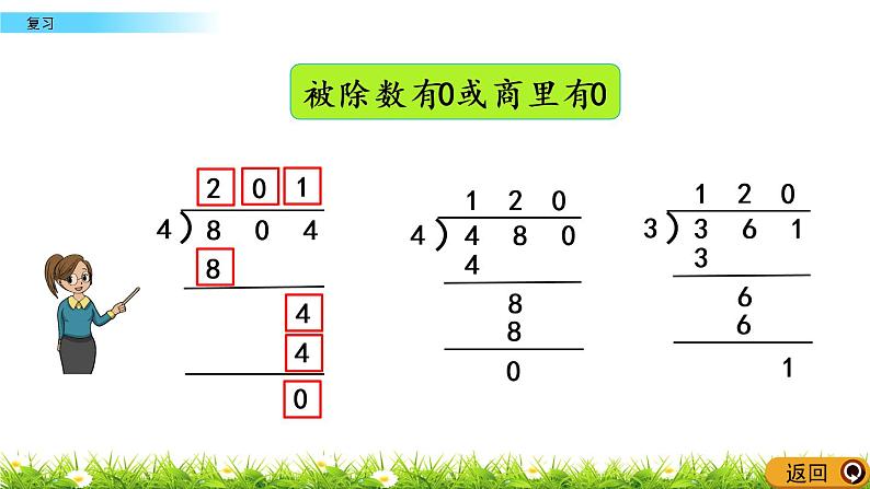 4.12 两、三位数除以一位数《复习》课件06