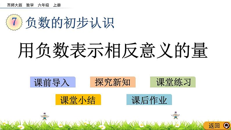 7.2 《 用负数表示相反意义的量》PPT课件01