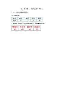 数学四年级上册八 平均数和条形统计图同步练习题