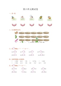 小学数学六 20以内的退位减法综合与测试单元测试习题