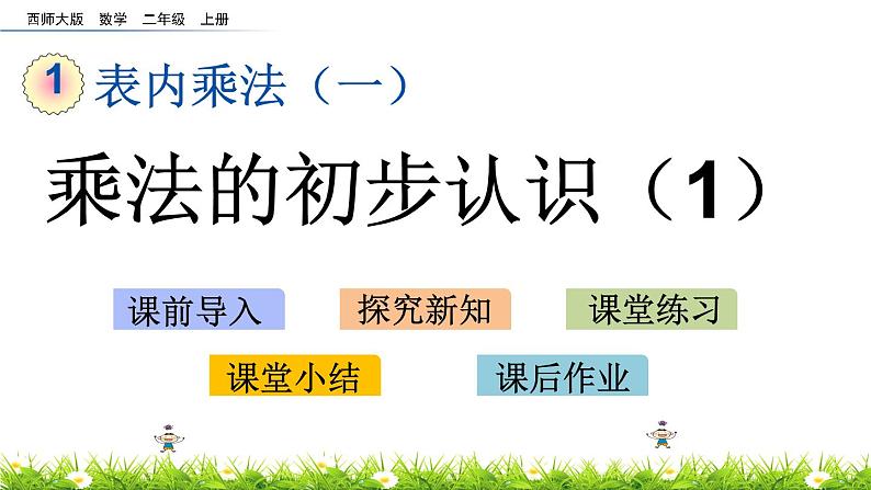 1.1 《乘法的初步认识（1）》课件第1页