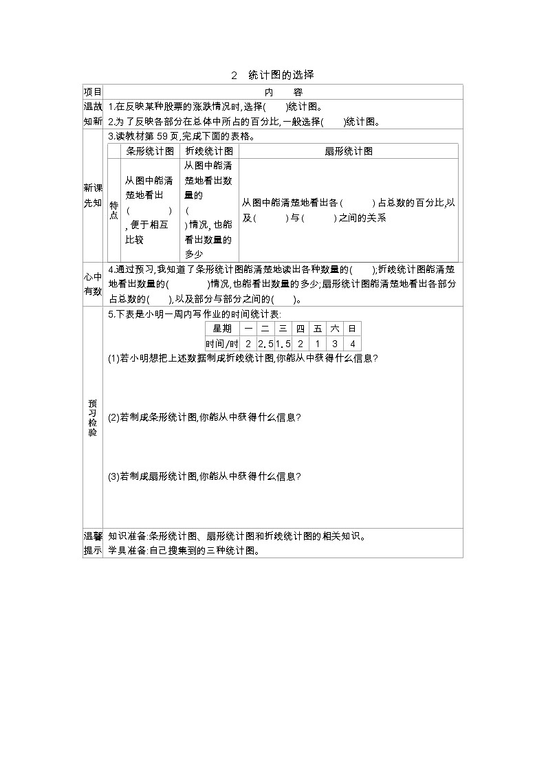 5.2《统计图的选择》学案01
