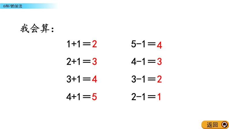 北京版数学一年级上册第五单元第6课时 《6和7的加法》课件03