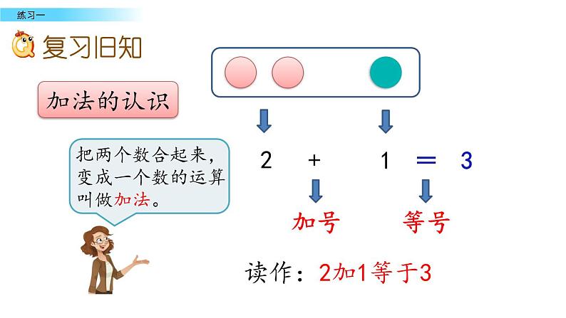 北京版数学一年级上册第五单元第5课时《练习一》课件02