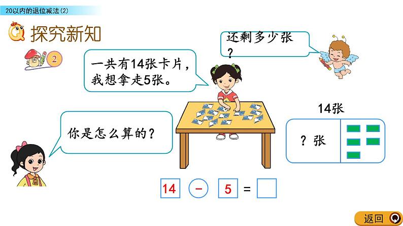 北京版数学一年级上册第九单元第7课时《20以内数的退位减法（2）》课件03