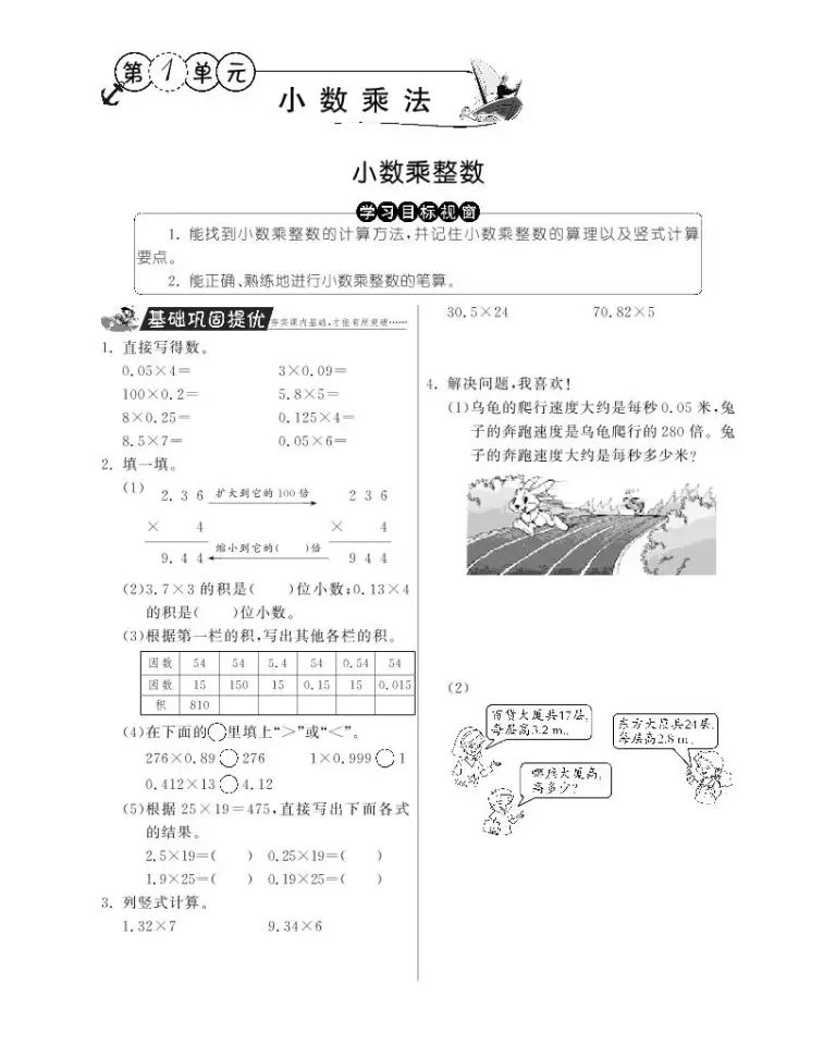 小学数学人教版五年级上册1 小数乘法小数乘整数课后测评 教习网 试卷下载