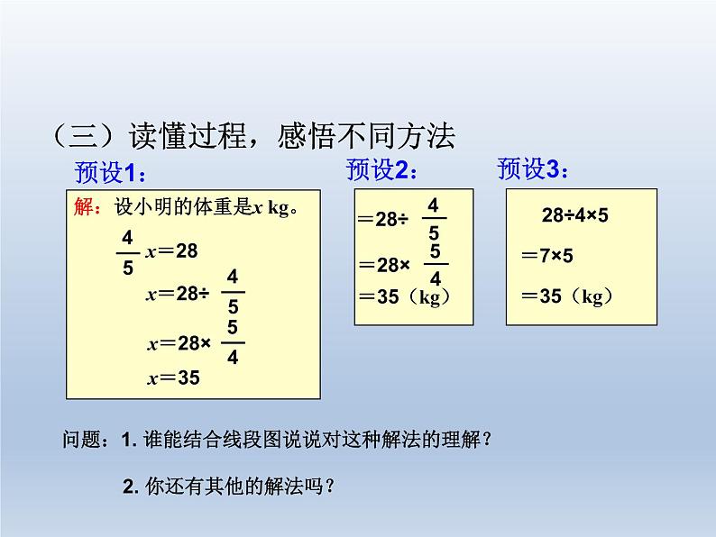 第三单元     课时4 已知一个数的几分之几是多少求这个数—PPT课件05