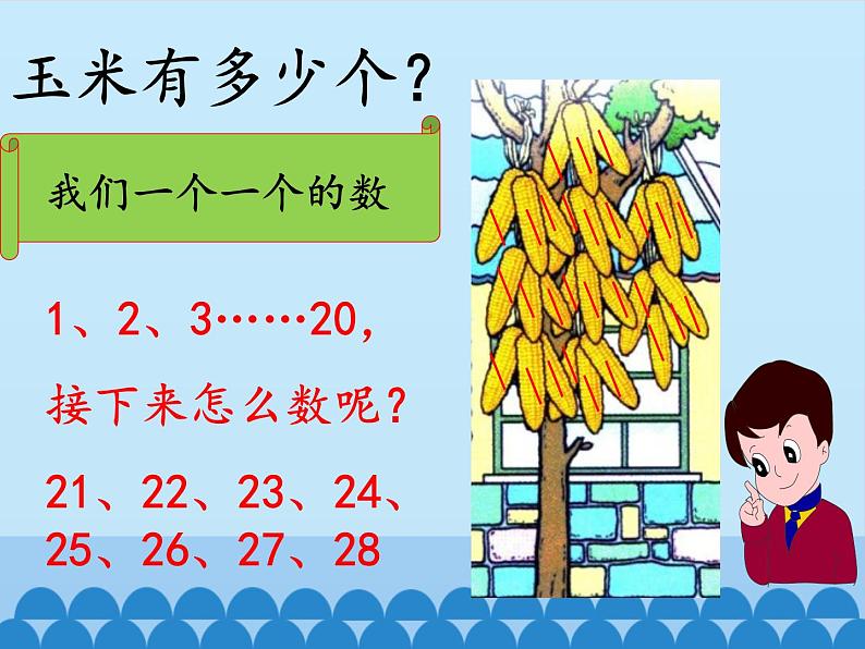 一年级下册数学课件 二 丰收了——100以内数的认识 第一课时 青岛版（五四学制）第7页