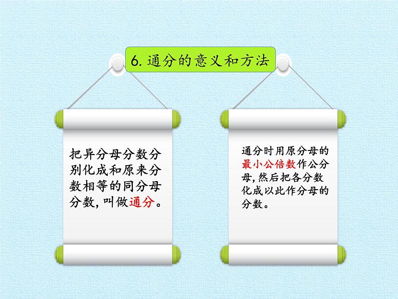 五年级上册数学课件 二 关注环境——分数加减法（二）复习课件  青岛版（五四学制）08