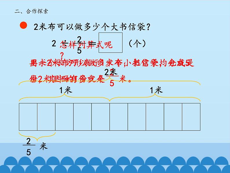 五年级上册数学课件 六 布艺兴趣小组——分数除法 第二课时  青岛版（五四学制）07