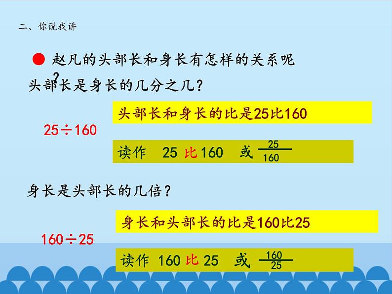 五年级上册数学课件 七 人体的奥秘——比 第一课时  青岛版（五四学制）05