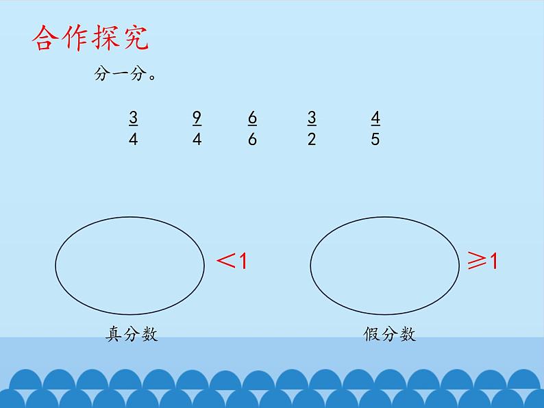 四年级下册数学课件 五 校园艺术节——分数的意义和性质 真分数和假分数 青岛版（五四学制）04