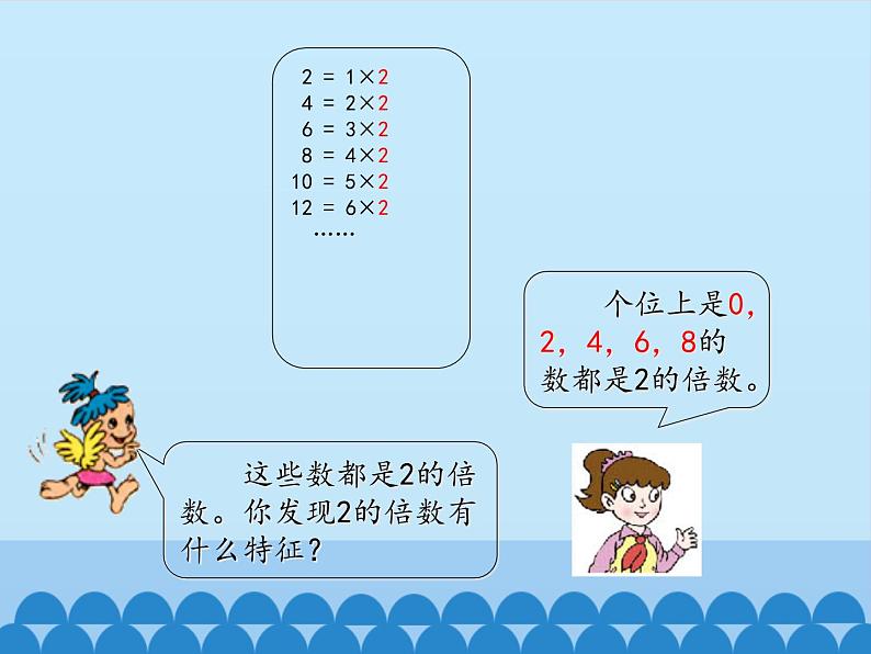 四年级下册数学课件 三 团体操表演——因数与倍数 2、5的倍数的特征 青岛版（五四学制）第6页