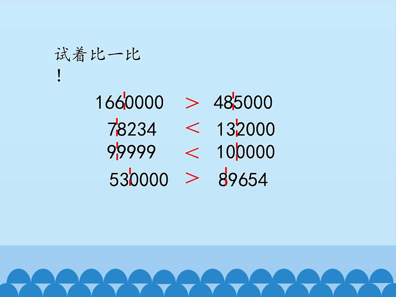 三年级下册数学课件 二 大数知多少——万以上数的认识（万以上数的大小比较） 青岛版（五四学制）第7页