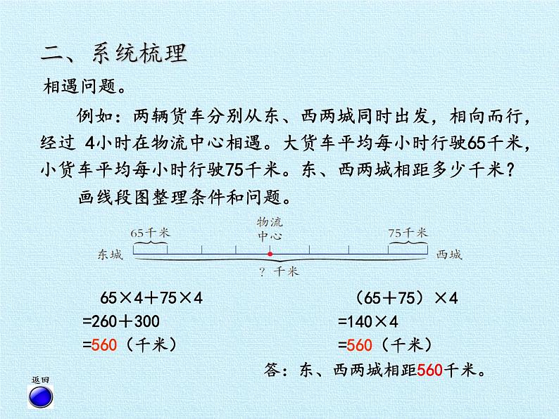 三年级下册数学课件 九 快捷的物流运输——解决问题 复习课件 青岛版（五四学制）第5页