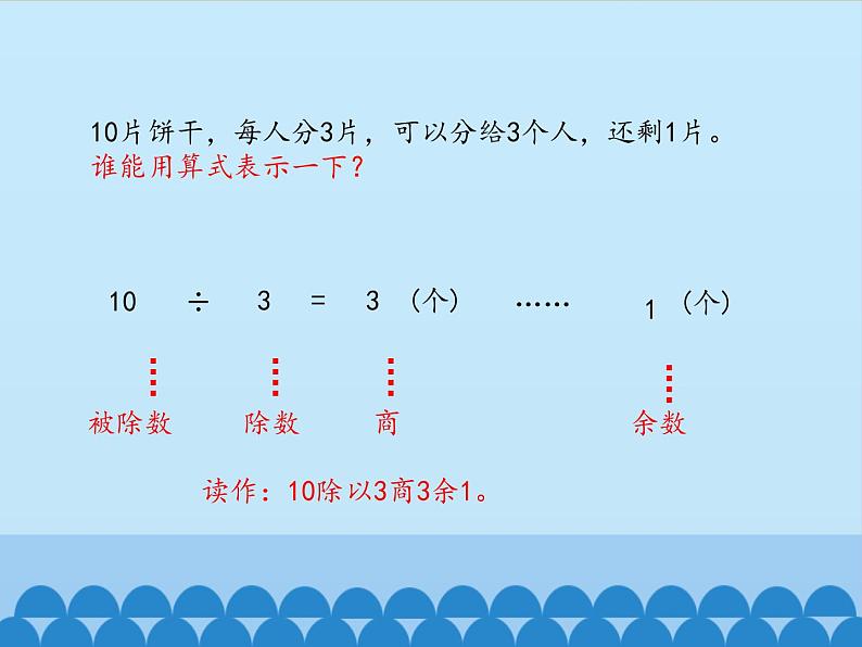 二年级上册数学课件 八 野营——有余数的除法 （分配法） 青岛版（五四学制）05