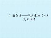 二年級上冊數(shù)學(xué)課件 一 看雜技——表內(nèi)乘法（一）復(fù)習(xí)課件 青島版（五四學(xué)制）