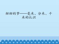 小学数学青岛版 (五四制)二年级下册二 甜甜的梦——毫米、分米、千米的认识课文配套课件ppt