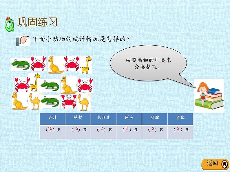 二年级下册数学课件 九、我是体育小明星——数据的收集与整理（一）复习课件 青岛版（五四学制）06