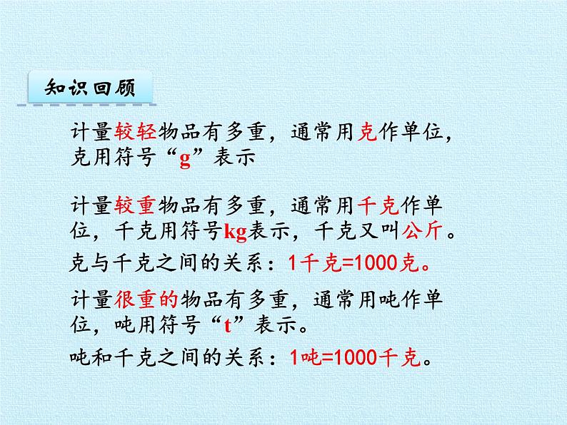 二年级下册数学课件 六、动物趣闻——克、千克、吨的认识 复习课件 青岛版（五四学制）03