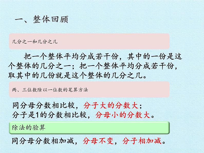 三年级上册数学课件 十 我当小厨师——分数的初步认识  复习课件 青岛版（五四学制）第3页