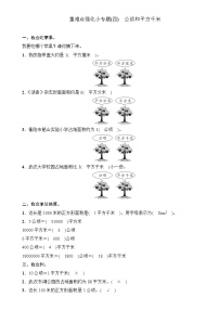 人教版四年级上册2 公顷和平方千米课后测评