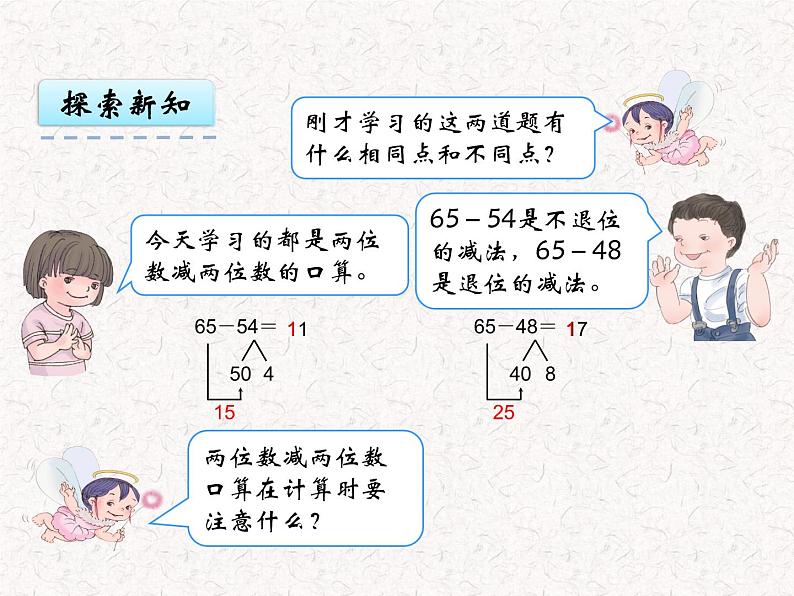 【精品】三年级上册数学 第二单元 2.2 两位数减两位数的口算 课件07