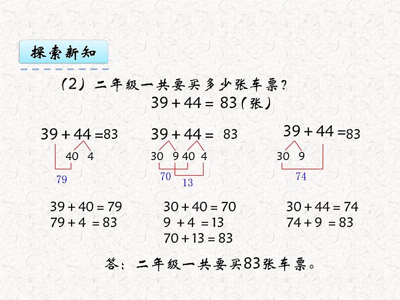 【精品】三年级上册数学 第二单元 2.1 两位数加两位数的口算 课件05