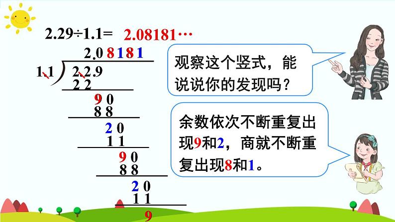 【精品课件】人教版 五年级上册数学 第3单元 小数除法  3.4循环小数06