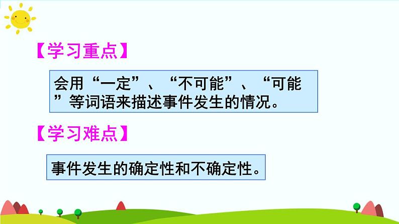 【精品课件】人教版 五年级上册数学 第4单元 可能性 4.1 事件发生的可能性第3页