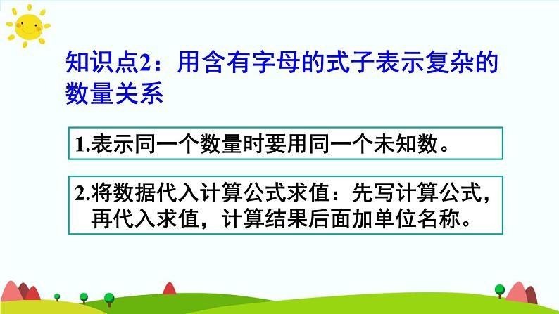 【精品课件】人教版 五年级上册数学 第5单元 简易方程  5.1 用字母表示数  练习课（第4课时）第6页