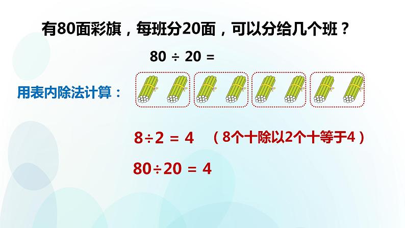 人教版数学四年级上册第六单元第1课时除数是整十数的口算 课件05