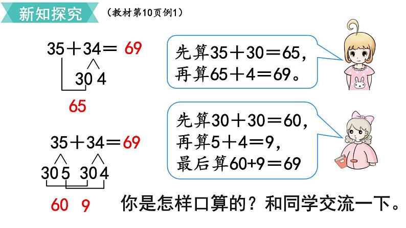 第二单元  第1课时 口算两位数加两位数  课件06