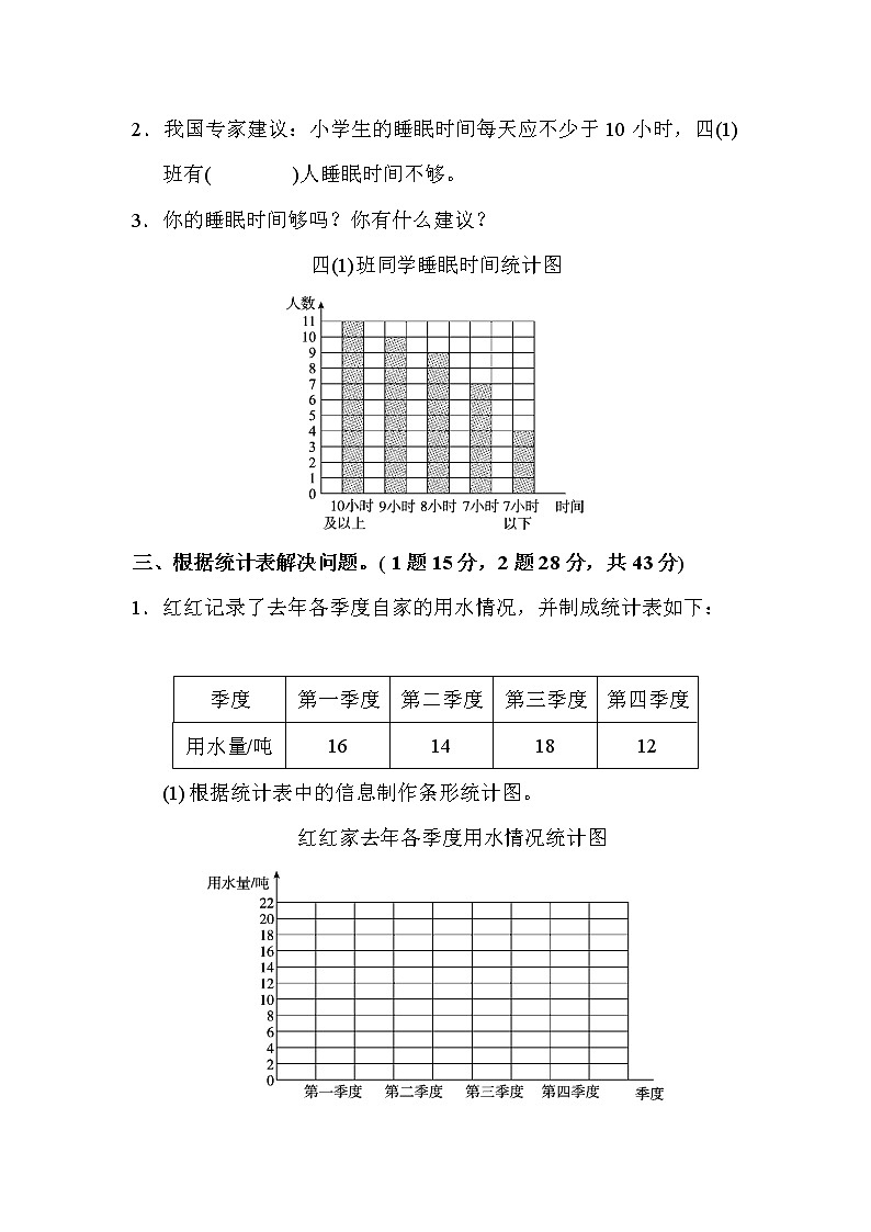 人教版小学数学四年级上册 第七单元达标测试卷02