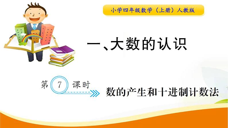 人教版小学数学四年级上册 第一单元  第7课时  数的产生和十进制计数法 PPT课件01