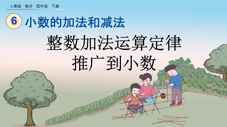 6.6 整数加法运算定律推广到小数、精品课件01