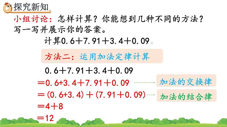 6.6 整数加法运算定律推广到小数、精品课件07