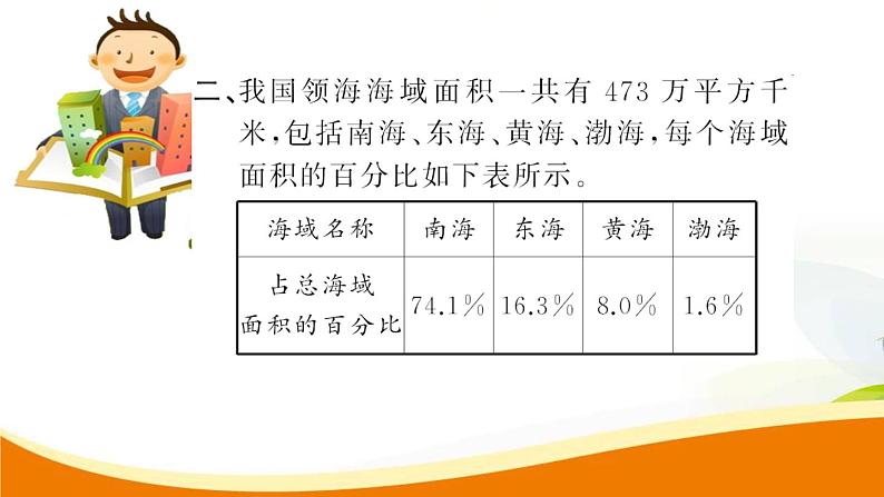 人教版小学数学六年级上册 第九单元配套练习题 第9课时 扇形统计图PPT04