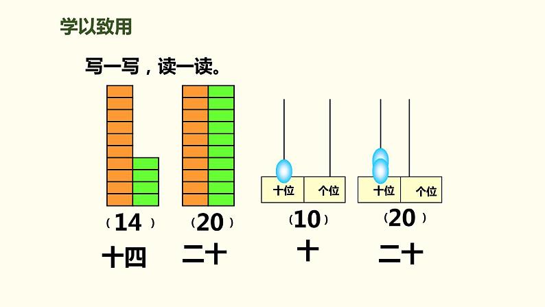 第六单元《11~20各数的写法》第4页