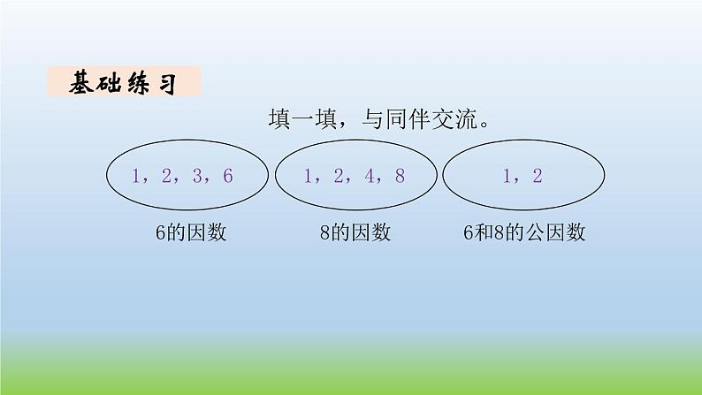 数学北师大版五年级上册第5单元第7课时 找最大公因数 课件06