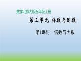 數(shù)學(xué)北師大版五年級上冊第3單元第1課時 倍數(shù)與因數(shù) 課件