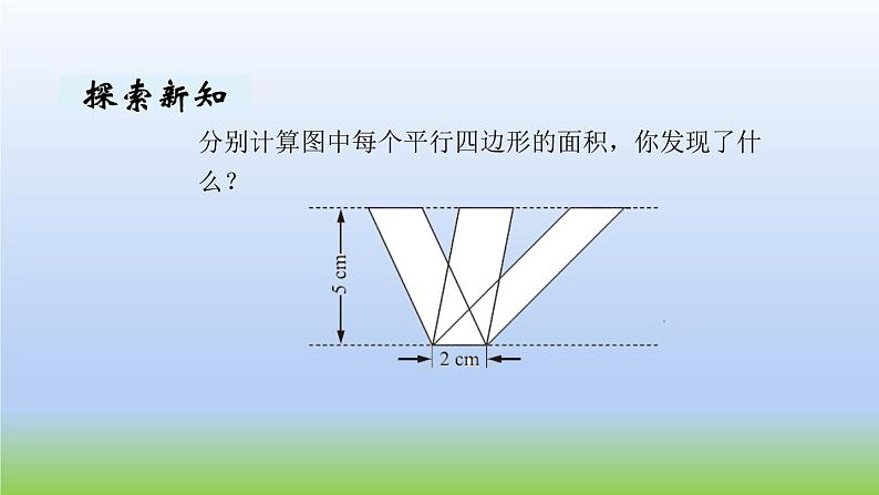 数学北师大版五年级上册第4单元第4课时 探索活动：平行四边形的面积（2） 课件03