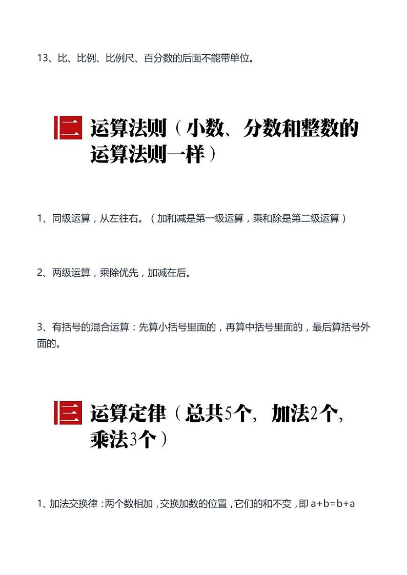 小学数学13个重点模块知识点汇总03