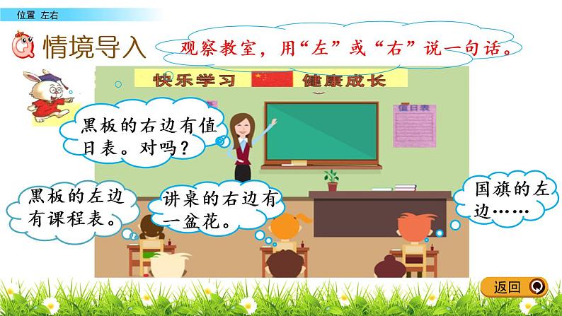 1.1《左右》PPT课件 冀教版数学小学一年级下册02