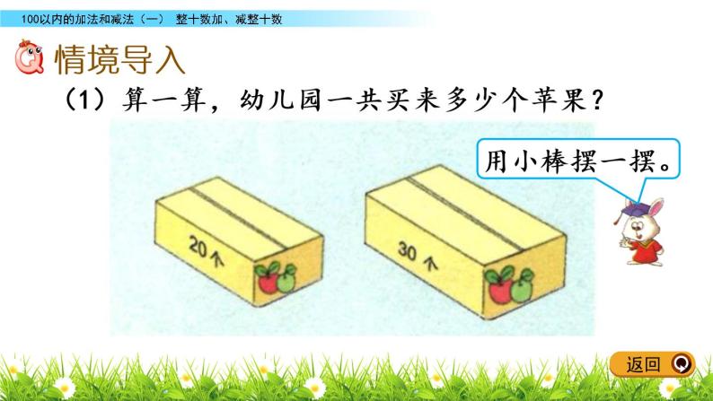 5.2《整十数加、减整十数》PPT课件 冀教版数学小学一年级下册02