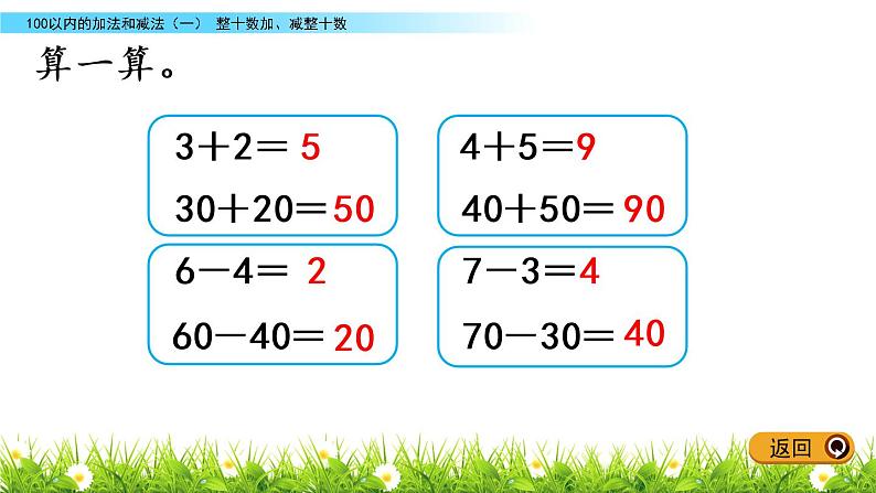 5.2《整十数加、减整十数》PPT课件 冀教版数学小学一年级下册第7页