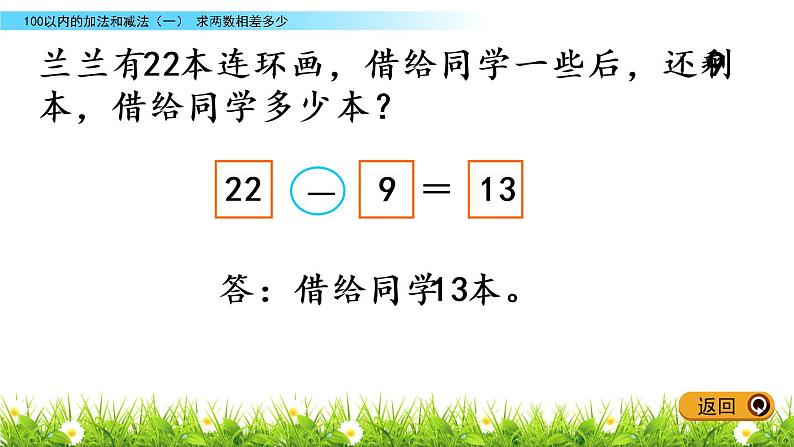 5.12《求两数相差多少》PPT课件 冀教版数学小学一年级下册05