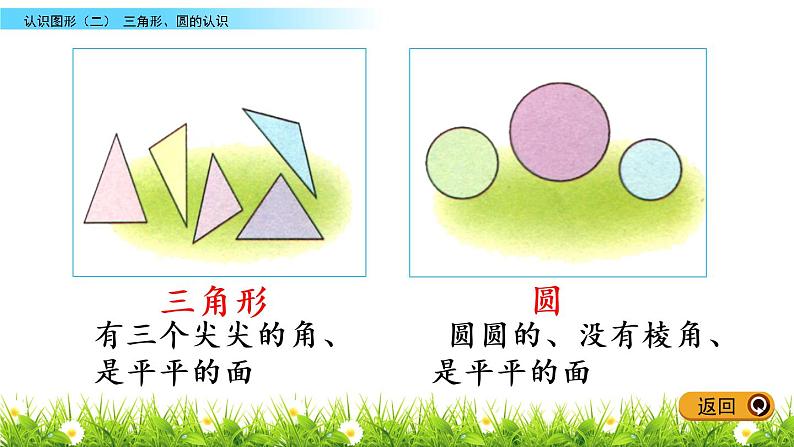 6.2《三角形、圆的认识》PPT课件 冀教版数学小学一年级下册04